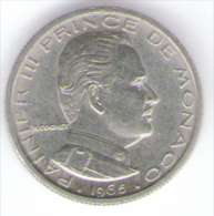 MONACO 1/2 FRANC 1965 - 1960-2001 Nouveaux Francs