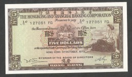 [NC] HONG KONG - SHANGHAI BANKING CORPORATION - 5 DOLLARS (1973) - Hong Kong