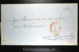 Nederland Cover 1853 Rotterdam Aan Minister Van Koloniën Te Den Haag Waszegel - Briefe U. Dokumente