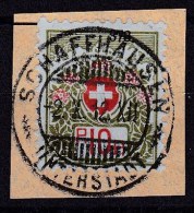 Schweiz Heimat SH Schaffhausen 1912-10-02 Briefstück Mit Portofreiheit 10 Rp. Kl#378 Krankenasyl Schönbühl - Franchigia