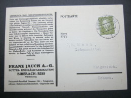 1932, Biberach , Firmenkarte - Biberach