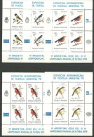 ARGENTINE 1978 N° 1123/1127 ** Feuillets De 4 Neufs = MNH  Superbes Cote 72 € + Faune  Oiseaux Birds Fauna - Neufs