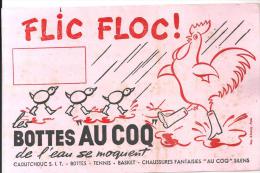 Buvard Flic Floc! Les Bottes Au Coq De L'eau Se Moquent - Textile & Vestimentaire