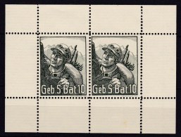 Schweiz Soldatenmarken Infanterie Bögli "GEB.S.Bat.10" Gez. ** - Etichette