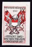 Schweiz Soldatenmarken Infanterie 1940 "Infanterie-Regiment 11" # 153 Geschnitten * Falz - Etichette