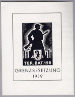 Schweiz Soldatenmarken Territorial-Truppen 1939  "TER.BAT.128" Grenzbesetzung 1939 ** Postfrisch - Labels