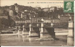 LYON (69) Pont Saint Clair Et Coteau De La Croix Rousse / Voyagé Timbre Pasteur / Pont Sur Le Rhône, Démoli Années 50 - Lyon 6