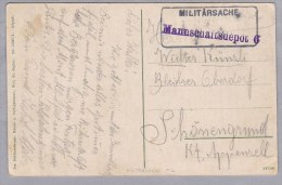 Schweiz Heimat Feldpost Militärsache 1914-10-04 Aushilfs-Stempel Auf AK - Documenti