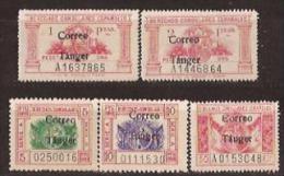 TA142-L4122TESSC.Maroc.Ma Ro Cco.TANGER.SERVICIOS  DERECHOS CONSULARES.1938 (Ed 142/6**) Sin Charnela.MUY BONITO..RARO - Otros & Sin Clasificación