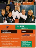 TENNIS.  Fed Cup 1997.  FFT.  Yannick Noah. - Trading-Karten