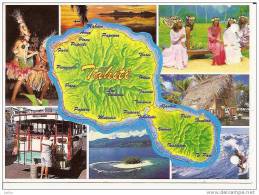 ILE DE TAHITI,MULTI VUE COULEUR  REF 6171 - Tahiti