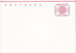 Norway Postal Stationery Ganzsache Entier Cover Brief Postbrev Porto Betalt Taxe Percue Unused - Postal Stationery