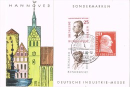 6866. Tarjeta HANNOVER (Alemania Berlin) 1958. Industrie Messe - Cartas & Documentos