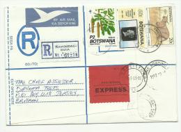 1992 Lettre Recommandée En Exprès De Ramokgwebana Pour Jersey Gde Bretagne - Botswana (1966-...)