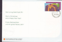 Norway Postal Stationery Ganzsache Entier Postkort Card Karte Merry Christmas & Happy New Year OSLO 2003 (2 Scans) - Postal Stationery