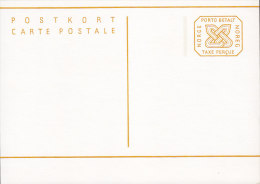 Norway Postal Stationery Ganzsache Entier Postkort Carte Postale Card Karte Porto Betalt Taxe Percue Unused - Ganzsachen