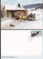 Norway Postal Stationery Ganzsache Entier Postkort 1-2 Porto Betalt Taxe I Norge OSLO 2004 (2 Scans) - Postwaardestukken