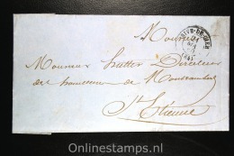 France: 1860 Complete Letter Rive-de-Gier To St Etienne - 1849-1876: Classic Period