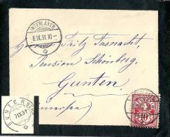 Trauerbrief  Interlaken - Gunten Bern            1891 - Storia Postale