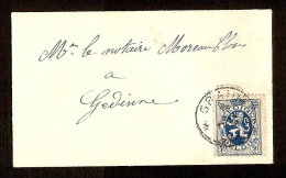 Nr. 285 Op Enveloppe Voor Adreskaartje  Verstuurd Van DEPOTS - RELAIS Kantoor GRAIDE  Naar GEDINNE ! - 1929-1937 Heraldischer Löwe