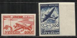 FEZZAN 1948 AEREA AIRMAIL AVION SERIE COMPLETA COMPLETE SET MNH NON DENTELLATA IMP. - Nuevos