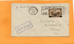 Medicine Hat  To Montreal 1932 Canada Air Mail Cover - Premiers Vols