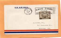 Medicine Hat  To Montreal 1932 Canada Air Mail Cover - Erst- U. Sonderflugbriefe