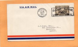 Calgary To Montreal 1932 Canada Air Mail Cover - Erst- U. Sonderflugbriefe