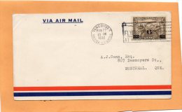 Vancouver  To Montreal 1932 Canada Air Mail Cover - Erst- U. Sonderflugbriefe