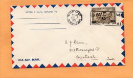 Winnipeg  To Montreal 1932 Canada Air Mail Cover - Primeros Vuelos