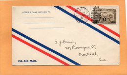 Montreal 1932 Canada Air Mail Cover - Eerste Vluchten