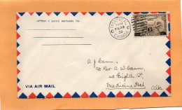 Montreal  To Medicine Hat 1932 Canada Air Mail Cover - First Flight Covers