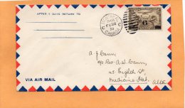 Montreal  To Medicine Hat 1932 Canada Air Mail Cover - Erst- U. Sonderflugbriefe
