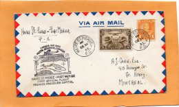 Havre St Pierre To Port Menier 1933 Canada Air Mail Cover - Primi Voli