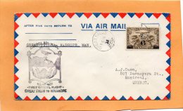 Great Falls To Wadhope 1933 Canada Air Mail Cover - Eerste Vluchten