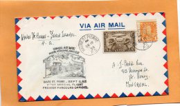 Havre St Pierre To Seven Islands PQ 1933 Canada Air Mail Cover - Primi Voli