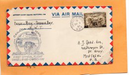 Camsell River  To Cameron Bay 1933 Canada Air Mail Cover - Eerste Vluchten