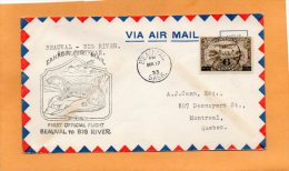 Beauval To Big River 1933 Canada Air Mail Cover - Eerste Vluchten