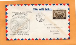 Beauval To Big River 1933 Canada Air Mail Cover - Premiers Vols