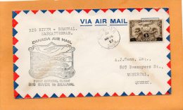 Big River To Beauval 1933 Canada Air Mail Cover - First Flight Covers