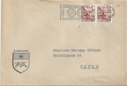 Motiv Brief  "R. Chanson, Lausanne"  (Familienwappen)          1945 - Storia Postale