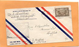 Montreal To Buffalo Canada Air Mail Cover - Eerste Vluchten
