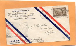 Montreal To Buffalo Canada Air Mail Cover - Primi Voli