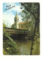 Cp, 38,Pont-de-Cheruy, La Bourbre Et L'Eglise, Voyagée 1986 - Pont-de-Chéruy