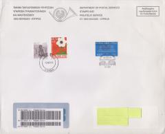 Cyprus Registered Letter 2009 With Tax Refugee Stamp 2009 & Mi 1122 Flowers - Anemone & Mi 1168 European Court Of Human - Lettres & Documents