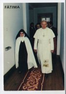 FÁTIMA - Papa João Paulo II Com A Irmã Lucia  (2 Scans) - Santarem