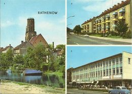 AK Rathenow Mehrbild Kaufhaus Magnet Auto Farbfoto 1975 DDR #2019 - Rathenow