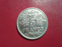 TUNISIA "5 FRANCS 1934/35" - Túnez
