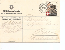 Suisse ( Carte Postale Militaire De 1939 Avec Vignette Militaire à Voir) - Cartas & Documentos