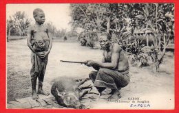 CPA: Gabon - Chasseur De Sanglier - Chasse - - Gabon